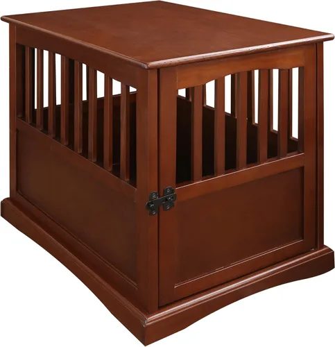 Miniatura 4 de Casual Home - Jaula mediana de madera para mascotas, mesa auxiliar, color nogal, 27.50" x 20.00" x 24.00