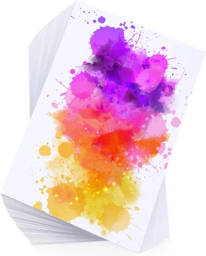 Spiareal 100 hojas de papel de acuarela de 9 x 12 pulgadas, a granel, 140 libras/300 GSM, papel de construcción blanco, prensa en frío, algodón en