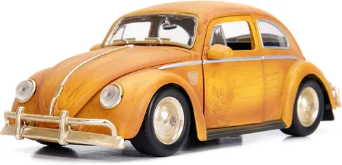 Miniatura 3 de Jada Toys Transformers Bumblebee Volkswagen Beetle - Coche fundido a presión, vehículo a escala 1:24 y figura de metal coleccionable Charlie de 2.75
