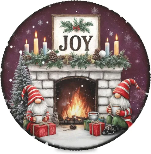 Miniatura 14 de Juego de 4 manteles individuales con diseño de árbol de Navidad, diseño de árbol de Navidad, resistentes al calor, manteles individuales lavables