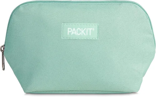 Miniatura 22 de PackIt Bolsa de aperitivos congelable, negra, fabricada con tecnología EcoFreeze plegable, reutilizable, cierre de cremallera que se bloquea en aire