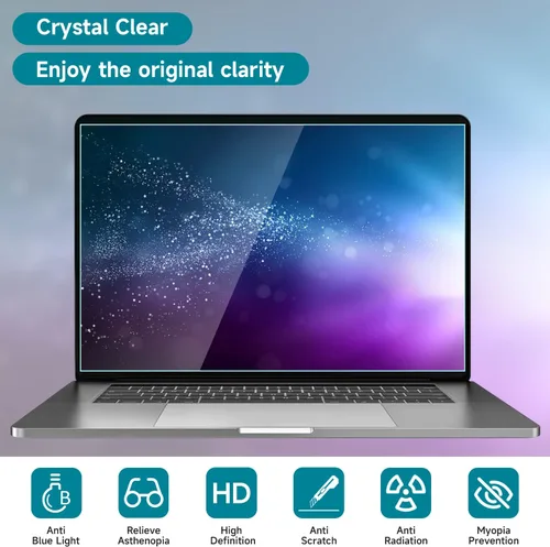 Miniatura 5 de Paquete de 2 protectores de pantalla antiluz azul de 16 pulgadas para Lenovo/Dell/HP/ASUS/LG, reduce la fatiga ocular, antirreflejos, bloqueo de luz