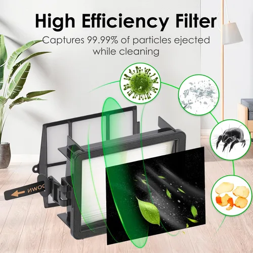 Miniatura 3 de Paquete de 6 filtros HEPA para Shark RV2820YE, AV2800ZE, AV2810YS, AI AV2501AE AV2501S RV2502AE RV2520AOUS AV2510AOUS AV2511AE RV2610WD RV2610WA, 2