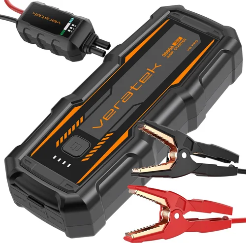 Miniatura 10 de V6 Pro 1000A Arrancador de Batería de Coche Portátil (6.0L Gasolina y 3.0L Diésel) – Paquete de Refuerzo de Batería de Litio de 12V con Seguridad