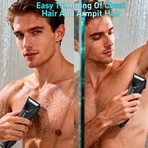 Miniatura 5 de Soonsell Manscape Recortadora de Barba para Hombres, Kit de Aseo para Hombres 4 en 1 Impermeable IPX7, Afeitadora de Bola, Cortapelo para Nariz