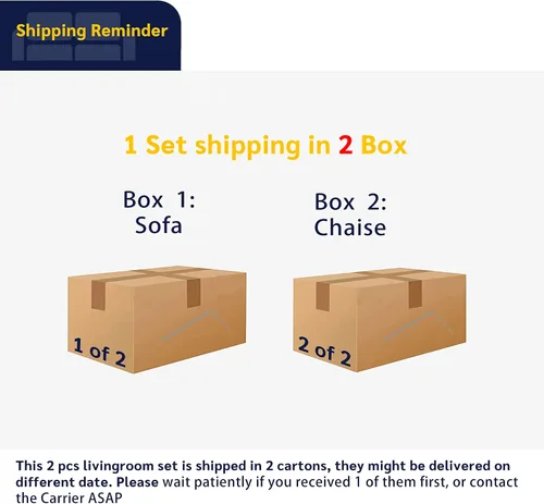 Miniatura 6 de Star Home Living Sofá seccional Sherbe 97'' 2 piezas en forma de L