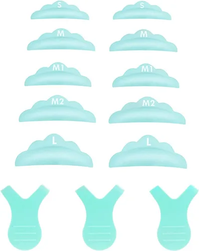 Miniatura 9 de Almohadillas elevadoras de pestañas, almohadillas elevadoras de pestañas, varillas de permanente, levantamiento de pestañas en casa, 10 almohadillas