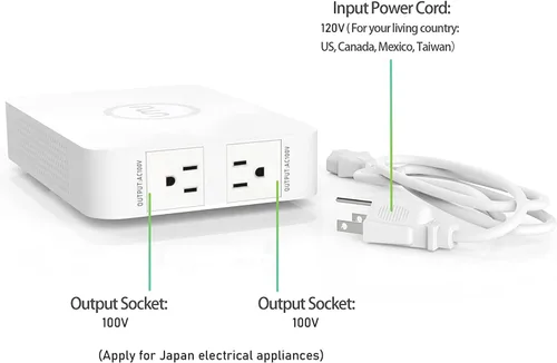 Miniatura 2 de Convertidor de voltaje de 120 V a 100 V Convertidor de voltaje toroidal reductor de 500 vatios para electrodomésticos japoneses utilizados en EE. UU