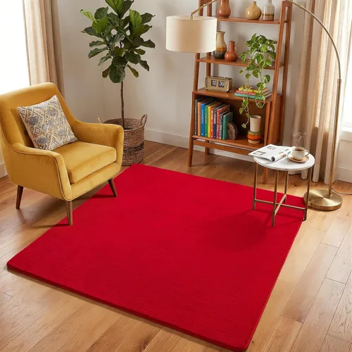 Miniatura 47 de Amearea Alfombras Modernas de Área para Dormitorio Sala de Estar, 4x6 Pies Gris Alfombra de Espuma Viscoelástica Engrosada, Alfombras Mullidas