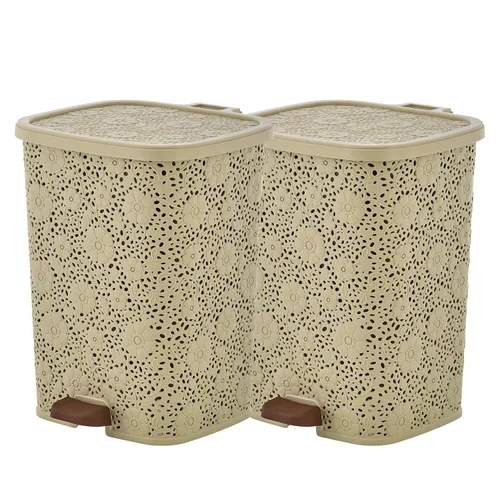Miniatura 5 de Bote de basura Step On Beige 6 Litro