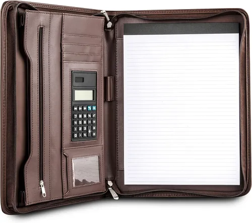 Miniatura 11 de cossini Premium con Business portafolios/portadocumentos de piel sintética cierre con cierre y el Interior 10.1 inch Tablet Sleeve
