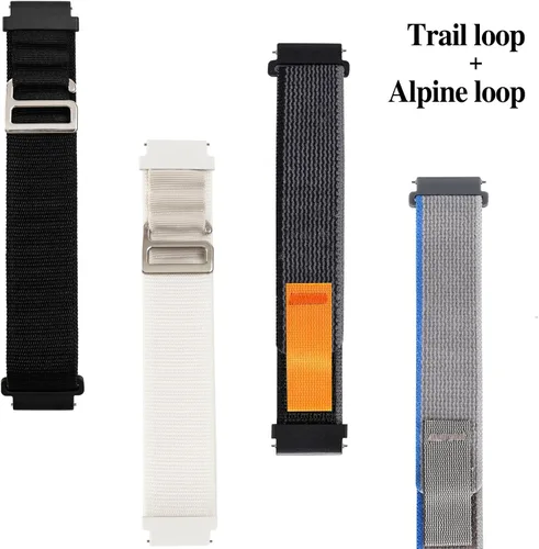 Miniatura 2 de Paquete de 4 correas de nailon tejidas Alpine Loop compatibles con Samsung Galaxy Watch 7, 6, 5, 4, 1.732 in, 1.575 in, Watch 5 Pro de 1.772