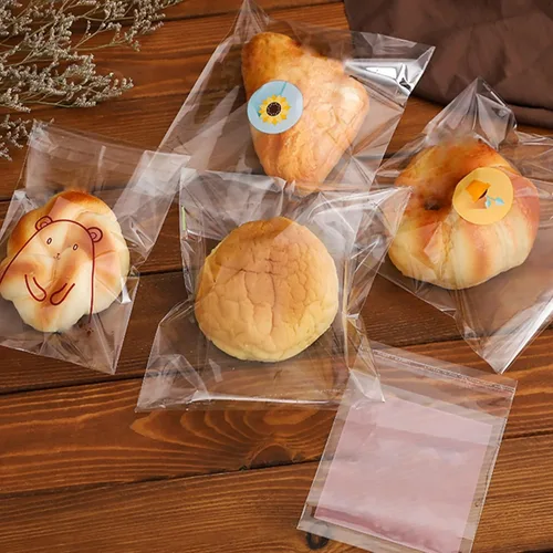 Miniatura 6 de Bolsas de celofán autosellantes de 5 x 5 pulgadas, 200 bolsas de celofán transparentes cuadradas resellables para galletas, panadería, dulces, 200