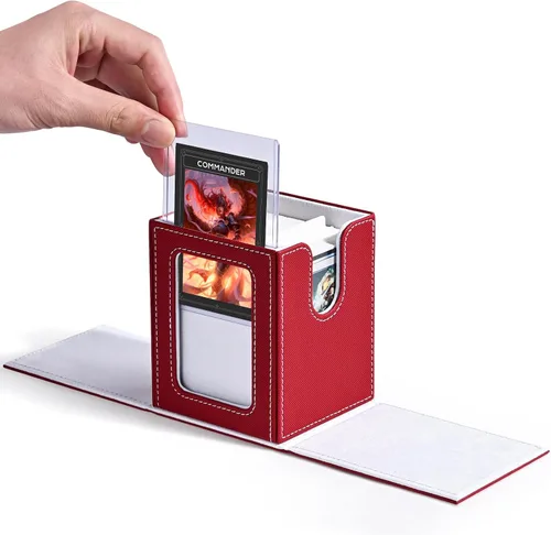 Miniatura 45 de Caja de almacenamiento de cartas ZLCA para cartas de intercambio, caja de cubierta de baraja MTG Commander con capacidad para más de 120 cartas