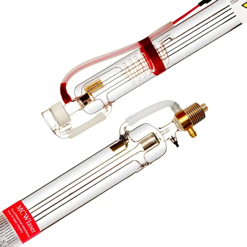 Miniatura 7 de MCWlaser 50W Tubo láser de CO2 de vidrio con tubo láser de vidrio de longitud 850mm Diámetro 55mm Tubo láser de 45-50W con cable de recubrimiento