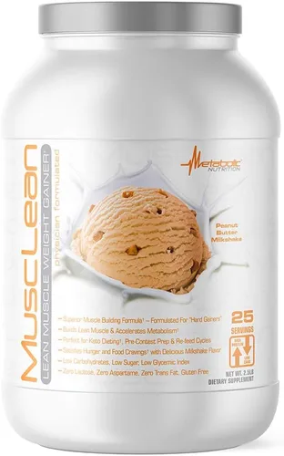 Miniatura 8 de Metabolic Nutrition - Musclean - Batido, reemplazo de comidas con alto contenido de proteínas de suero de leche, nutrición de mantenimiento, baja