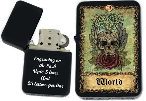 Miniatura 5 de Tarjeta de tarot personalizada, mazo de tarot de huesos eternos mayores, tarjetas coloridas, regalos coleccionables únicos, encendedores a prueba