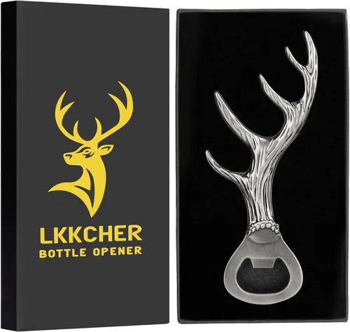 Miniatura 10 de LKKCHER Abridor de botellas de cerveza con cuernos de ciervo, regalos para mujeres, hombres, esposa, marido, novia, novio, mamá, papá, nuevo hogar