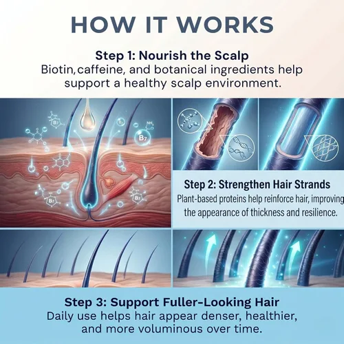 Miniatura 7 de Paisle Botanics Suero para el crecimiento del cabello para la pérdida del cabello, biotina natural, espesante de cabello fino para mujeres
