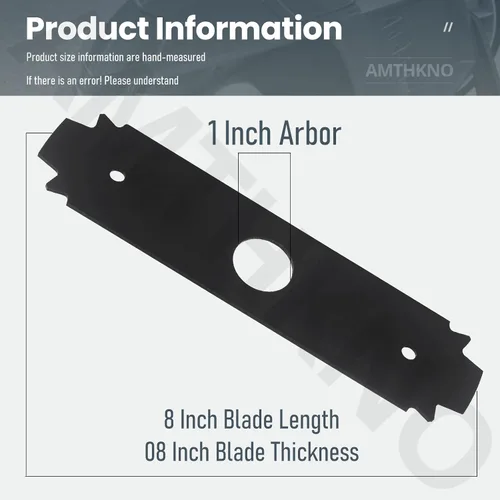 Miniatura 2 de AMTHKNO AC04215 - Cuchilla reversible de acero endurecido resistente, para repuesto Ryobi de 8 pulgadas, compatible con los modelos de bordes
