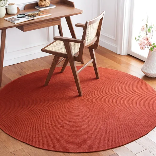 Miniatura 9 de SAFAVIEH Alfombra trenzada Collection – Alfombra redonda de 3 pies, color beige, hecha a mano, casa de campo, ideal para zonas de alto tráfico