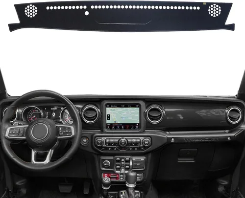 Miniatura 15 de Cubierta de Salpicadero Alfombrilla de Tablero Compatible con Je-ep Wrangler JK 2017-2011 (para Código de Cuerpo JK), Alfombrilla Antirreflejos