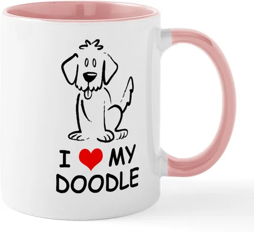 Miniatura 36 de CafePress I Love My Doodle Mugs - Taza de café de cerámica, taza de té, 11 onzas