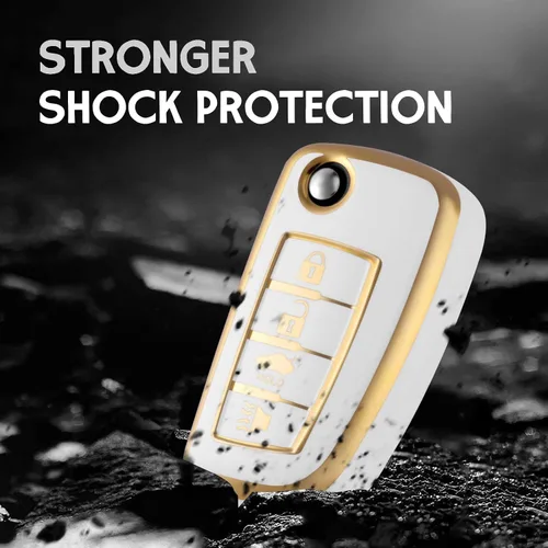 Miniatura 5 de Funda protectora de TPU para llavero inteligente compatible con Nissan plegable Key X-Trail Juke F15 Rogue Qashqai J11 Tiida Murano Maxima 4 botones