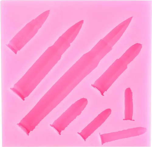 Miniatura 4 de ZiXiang Pistola de silicona con forma de bala para fondant, moldes para decoración de pasteles de azúcar, decoración de cupcakes, pasta de goma