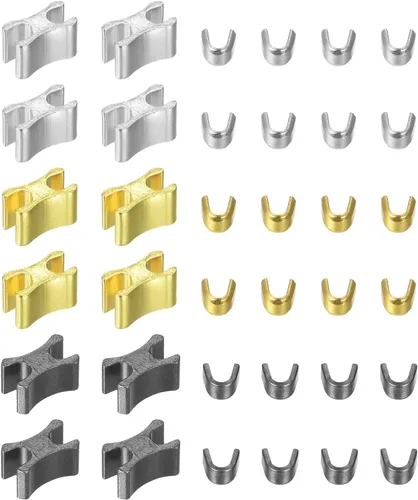 uxcell 30 juegos de retenedores deslizantes con cremallera, 5 topes superiores y topes inferiores para bolsos, abrigos, chaquetas, cremalleras