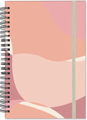 Miniatura 17 de Cuaderno de espiral de tapa dura, cuaderno de espiral con rayas anchas, tamaño A5, 5.5 x 8.3 pulgadas, papel grueso de 80 GSM, 60 hojas y 120