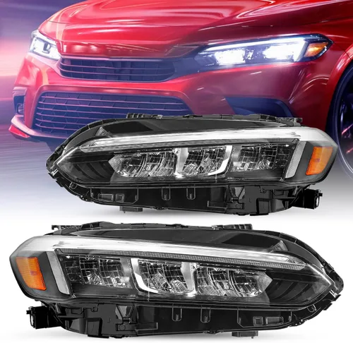Miniatura 18 de JSBOYAT Conjunto de faros delanteros LED completos con LED DRL para Honda Civic OEM 2022 2023 2024 2025 Reemplazo del faro delantero del proyector