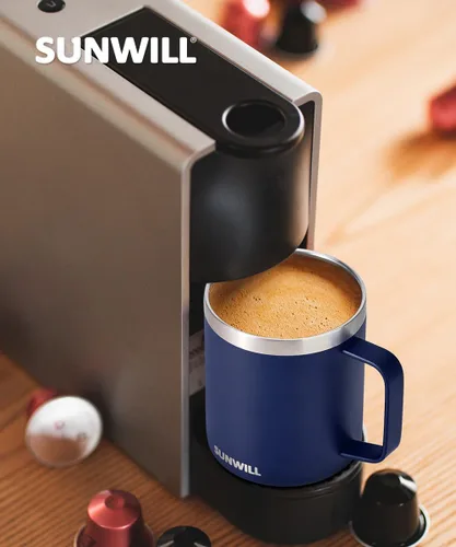 Miniatura 6 de SUNWILL - 2 tazas de café de 14 onzas, con aislamiento al vacío de doble pared, recubrimiento en polvo y con tapa; para exteriores, campamento