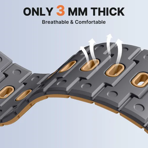 Miniatura 6 de Bandletic Compatible con Garmin Fenix 6X/7X Banda, Banda de Reloj Magnética de Silicona Suave Quickfit de 26mm de Reemplazo para Fenix 8 51mm/7X 6X