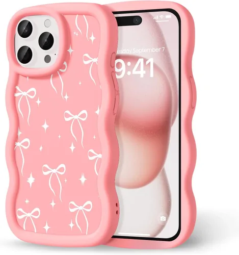 Miniatura 93 de Compatible con iPhone SE/8/7 Funda para Mujeres y Niñas, Marco Ondulado Rizado con Patrón Lindo, Estética Delgada Suave Silicona TPU Parachoques