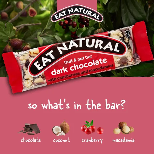 Miniatura 3 de Eat Natural - Barra de Frutas y Nueces - Chocolate Negro con Arándanos y Macadamias - 1.59 oz