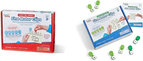 Miniatura 10 de hand2mind Learn My Letters - Clips de motricidad fina, actividades de pinzas para la ropa para niños, práctica de letras para preescolares, juguetes