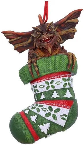 Miniatura 2 de Nemesis Now Gremlins Mohawk - Adorno decorativo para colgar en medias, 4.7 in, resina, verde, mercancía oficial de Harry Potter, fundida en la mejor