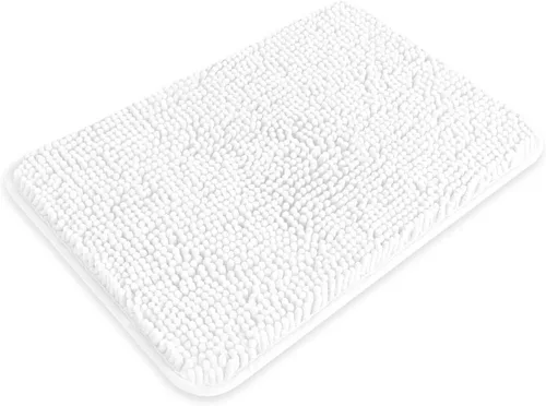 Miniatura 355 de Alfombra de baño pequeña de 12 x 18 pulgadas, lavable y absorbente, antideslizante, alfombra de baño de felpilla gruesa y suave para baño, ducha