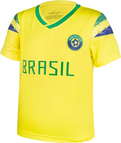 Miniatura 58 de Cnins Camisetas de entrenamiento de fútbol para niños de 2 a 14 años, trajes de práctica para niños y niñas con colores del equipo nacional