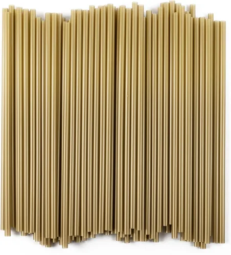 Miniatura 14 de Pajitas de plástico de 7.75 pulgadas (500 unidades), pajitas desechables – hechas para vaso estándar de 16 onzas (negro)