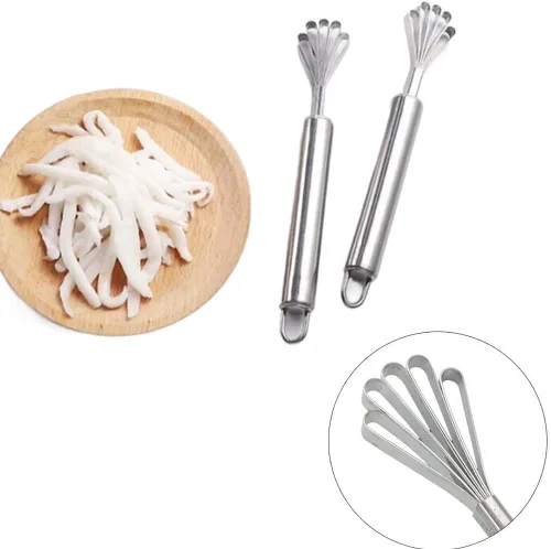 Miniatura 5 de Rallador raspador de carne de coco de acero inoxidable, multiuso para escamas de piel de pescado, removedor de pelador para cocina (paquete de 2)