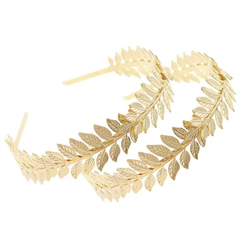 WLBON Diadema de hojas de Halloween, corona de diosa romana, bandas para el cabello, diadema de hojas, diadema para mujer, Navidad, boda,