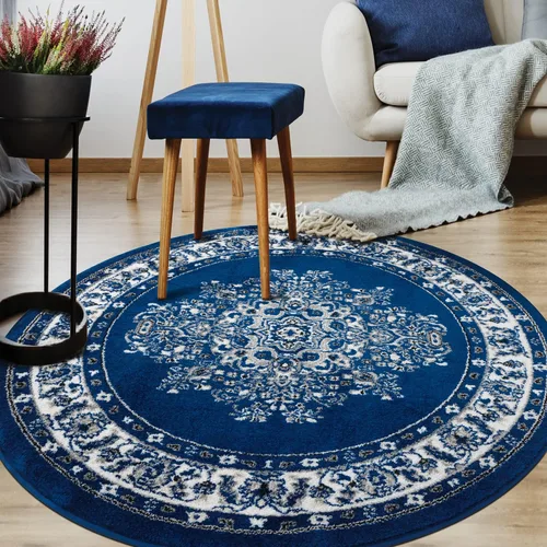 Miniatura 18 de Antep Rugs - Alfombra oriental tradicional de 2 x 3 con medallón para interiores Siesta (azul marino, 2 pies x 3 pies)