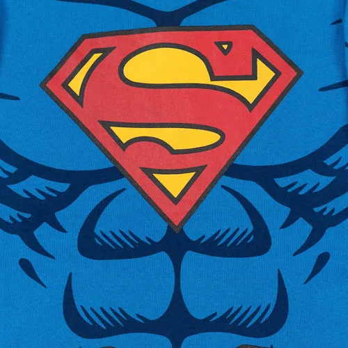 Miniatura 6 de DC Comics Justice League Batman Superman - Conjunto de pijama de 2 piezas camiseta de manga larga y pantalones