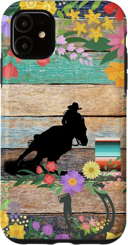 Miniatura 8 de Cute Serape Spring Flower Rodeo Western Horse Barrel Racing Case for iPhone 17