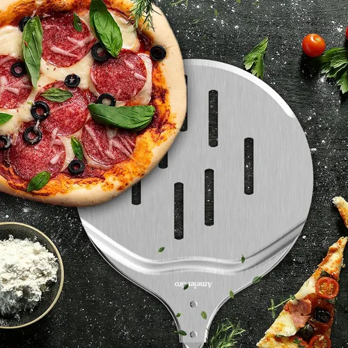 Miniatura 8 de Pizza Peel & Turner, espátula para pizza de 9 pulgadas con mango extensible (26-36 pulgadas de longitud)