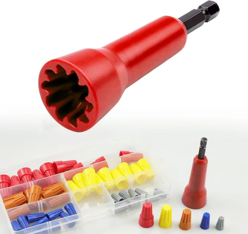Miniatura 6 de Hilandero de torsión de alambre,Enchufe de conector de alambre giratorio,Herramienta de torsión de alambre con portabrocas de 1/4 "(rojo)