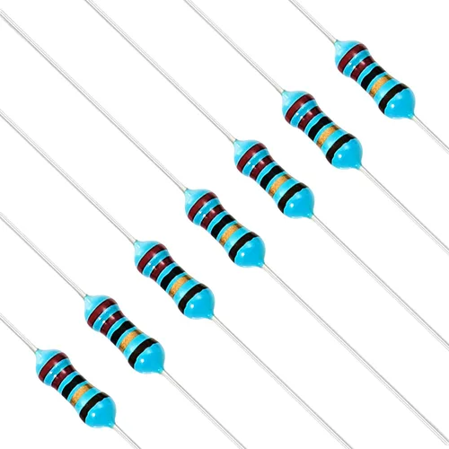 Miniatura 20 de Chanzon 100pcs 1/4W (0.25W) 62 Ohmios Resistencia fija de película metálica Ohmios 0.01 ±1% Tolerancia 62R MF Resistencias de orificio pasante