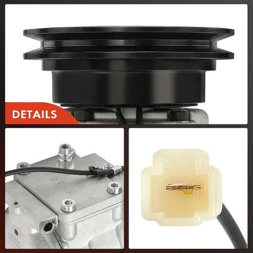 Miniatura 7 de A-Premium Compresor de A/C con embrague compatible con Mitsubishi Montero 1994-2002, Montero Limited 2003-2006 3.8L, Montero XLS 2003-2004 3.8L